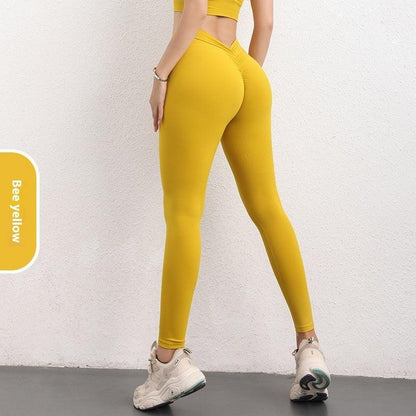 Fashion V-shaped Yoga Pants Ins High Waist Trousers Hip Lifting Sports Fitness Pants Womens Clothing-shopluxelook.store