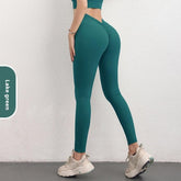 Fashion V-shaped Yoga Pants Ins High Waist Trousers Hip Lifting Sports Fitness Pants Womens Clothing-shopluxelook.store