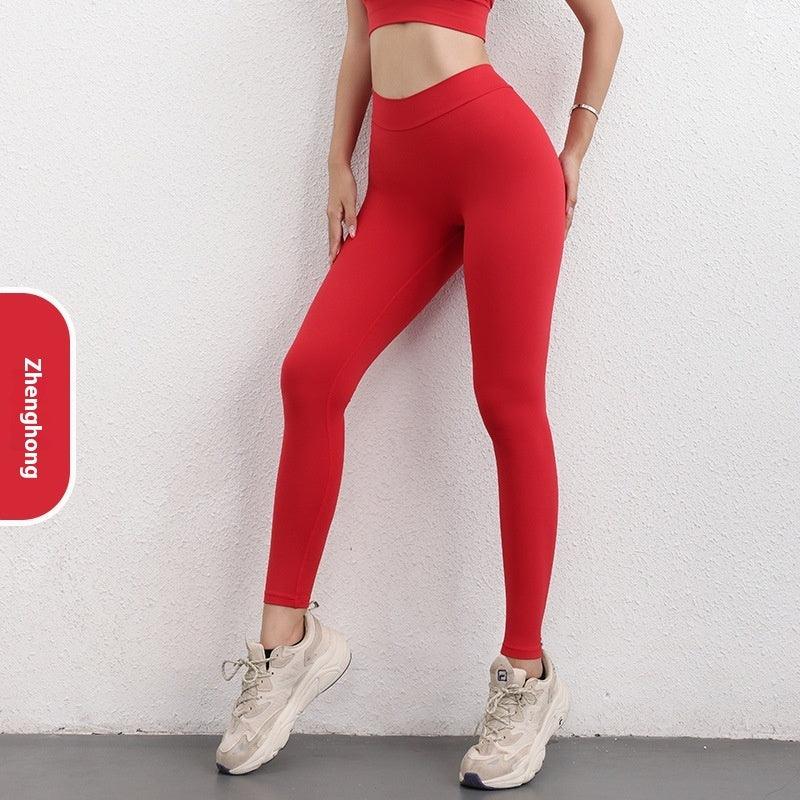 Fashion V-shaped Yoga Pants Ins High Waist Trousers Hip Lifting Sports Fitness Pants Womens Clothing-shopluxelook.store