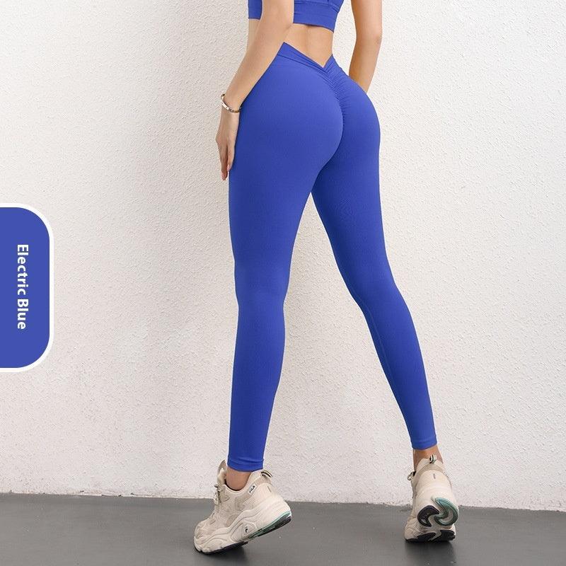 Fashion V-shaped Yoga Pants Ins High Waist Trousers Hip Lifting Sports Fitness Pants Womens Clothing-shopluxelook.store