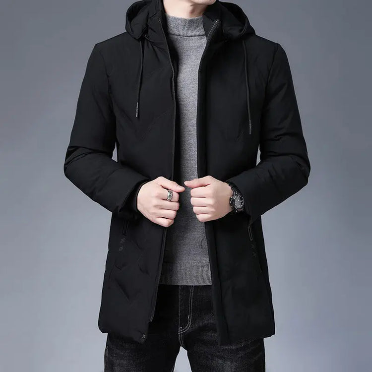 Casual Thickening Mid-length Hooded Detachable Warm-keeping Cotton Clothing shopluxelook.store