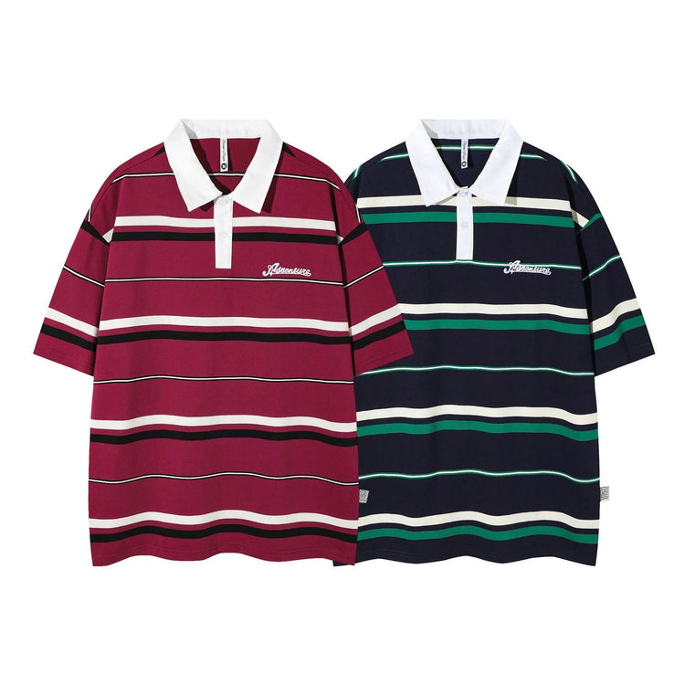 Summer Fashion Retro Polo Shirt Men shopluxelook.store