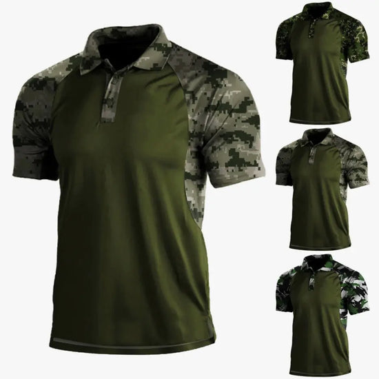 Polo Shirt Lapel Zipper Short-sleeved T-shirt Men shopluxelook.store