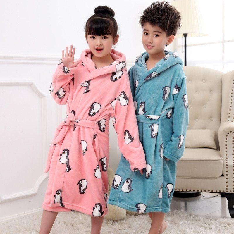 flannel children's nightgown-Flannel children's nightgown-shopluxelook.store