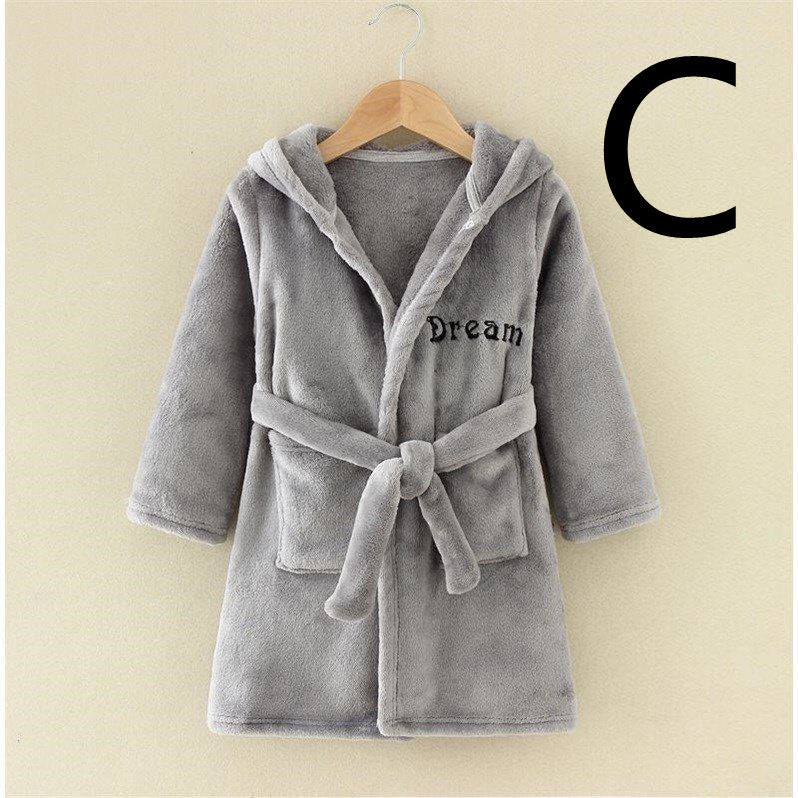 children's bathrobe-Four Seasons Home Service, Children's Clothing, Children's Bathrobe, Robe, Thickened Flannel-shopluxelook.store