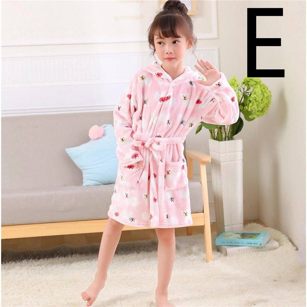 Four Seasons Home Service, Children's Clothing, Children's Bathrobe, Robe, Thickened Flannel - Luxury 0 by Shop Luxe Look