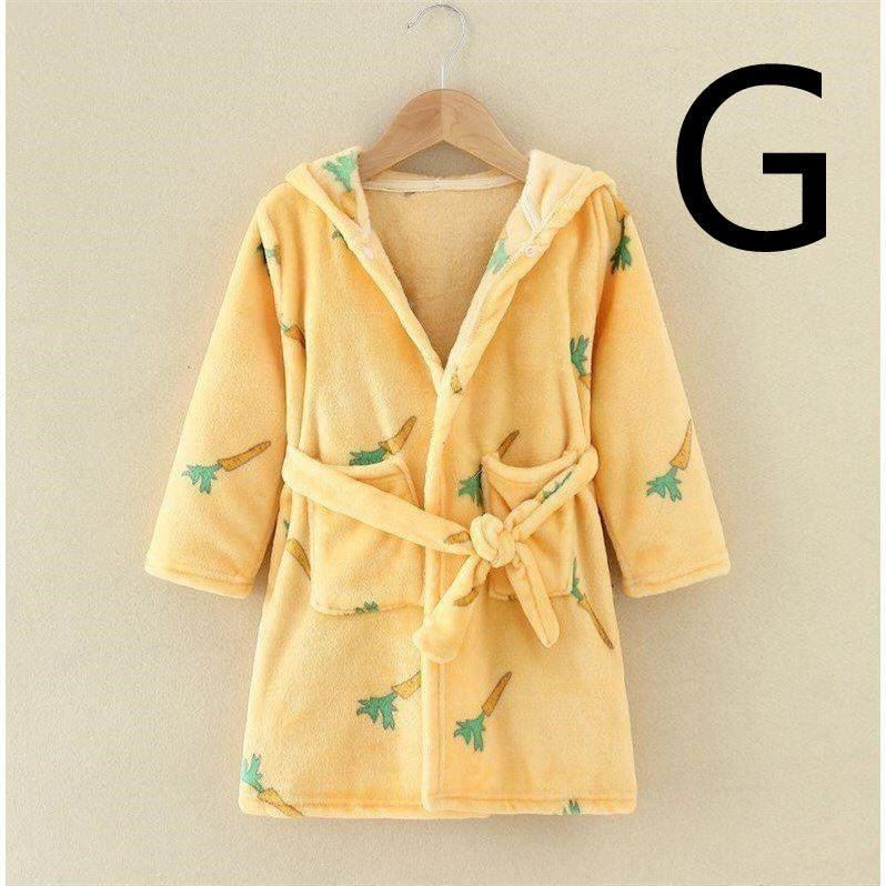 children's bathrobe-Four Seasons Home Service, Children's Clothing, Children's Bathrobe, Robe, Thickened Flannel-shopluxelook.store