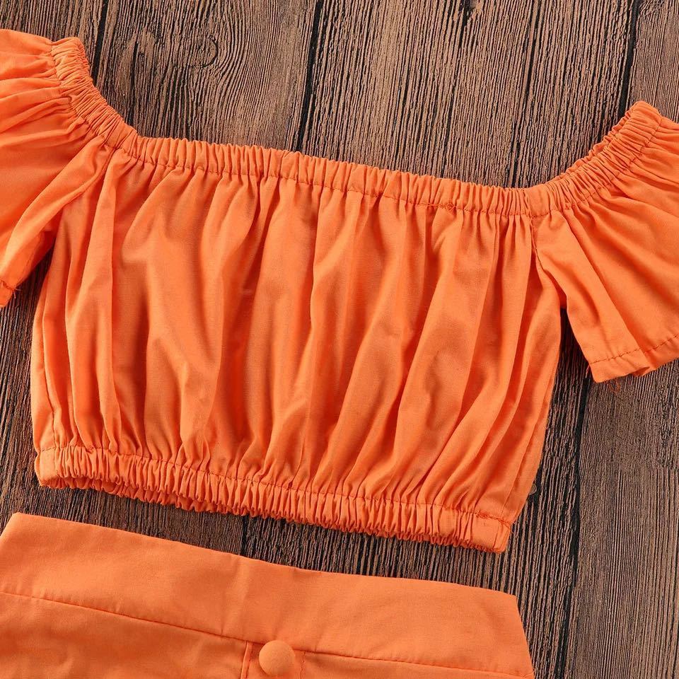 Girl orange skirt suit-shopluxelook.store