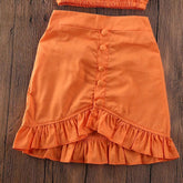 Girl orange skirt suit-shopluxelook.store