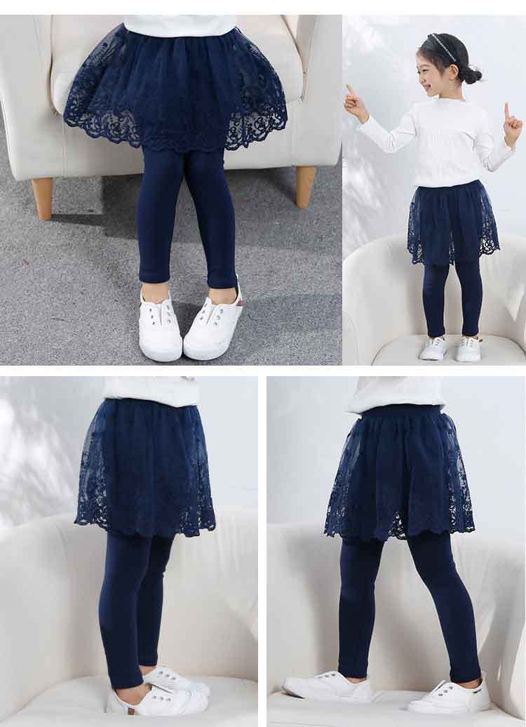 Girls Autumn And Winter Dress Skirt Pants Fake Two Plus Velvet Thickened Leggings-shopluxelook.store