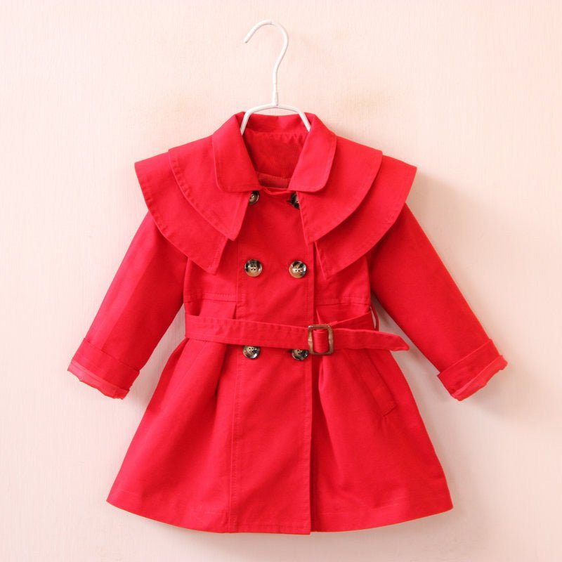 girls cotton trench coat-Girls' cotton trench coat-shopluxelook.store