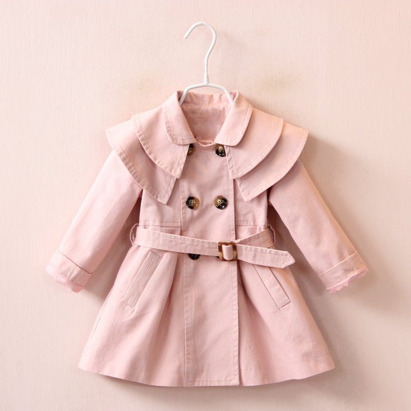 girls cotton trench coat-Girls' cotton trench coat-shopluxelook.store