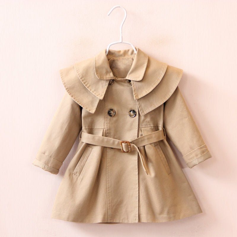 girls cotton trench coat-Girls' cotton trench coat-shopluxelook.store