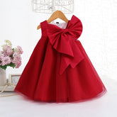 Girls Dress Dress Big Bow Girl Korean Style Baby Girl Dress - Luxury 0 by Shop Luxe Look