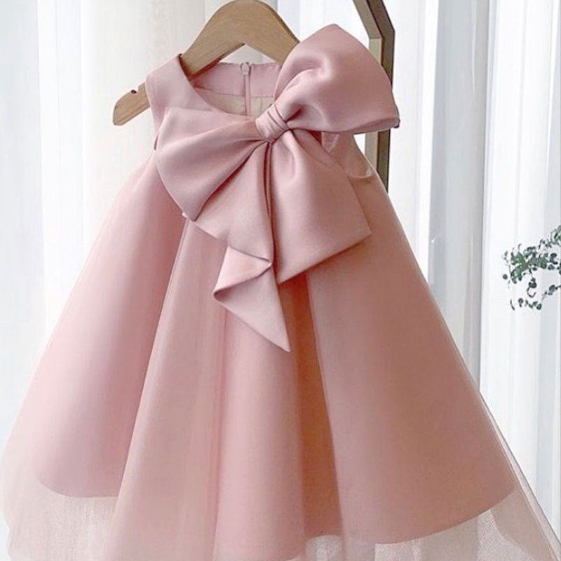 girls dress-Girls Dress Dress Big Bow Girl Korean Style Baby Girl Dress-shopluxelook.store