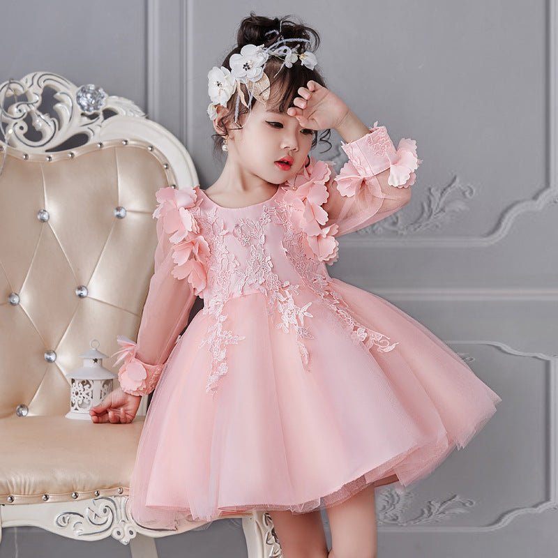 girls long sleeved princess dress-Girls' dresses long-sleeved princess dress-shopluxelook.store