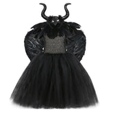 Girls Fashion Black Mesh Dress Performance Costume-shopluxelook.store