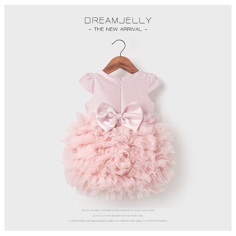 Girls' first birthday dress pink pettiskirt baby princess dress - Luxury 0 by Shop Luxe Look