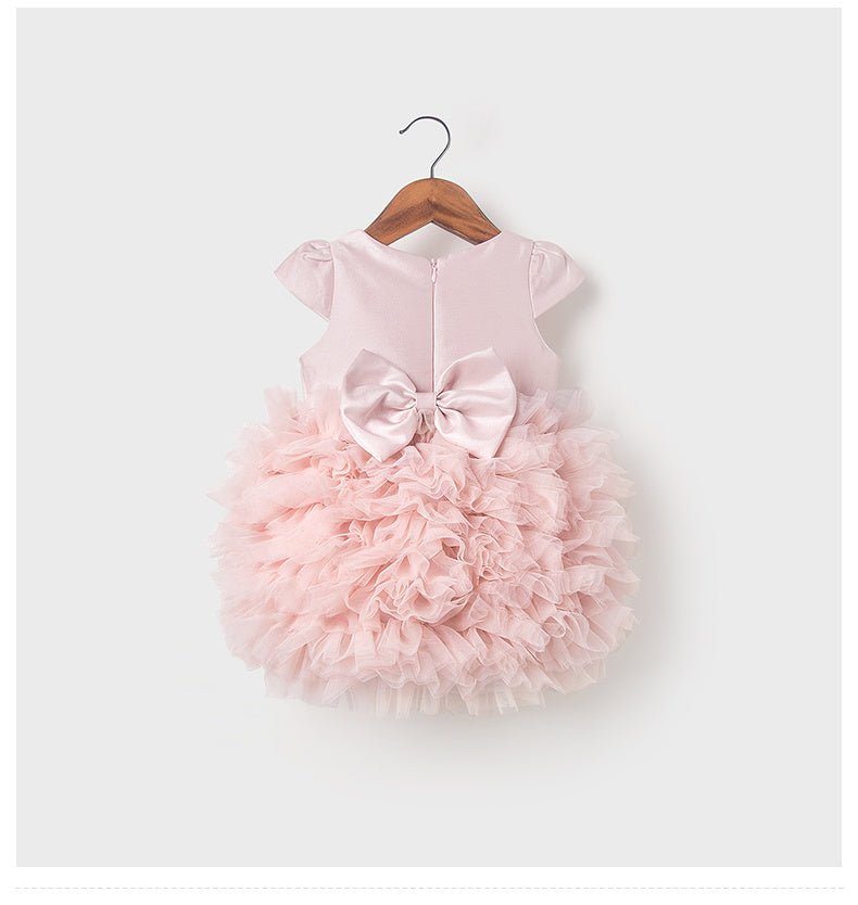 Girls' first birthday dress pink pettiskirt baby princess dress - Luxury 0 by Shop Luxe Look