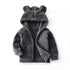 Girls Korean Kids Cardigan Hooded Polar Fleece Jacket-shopluxelook.store