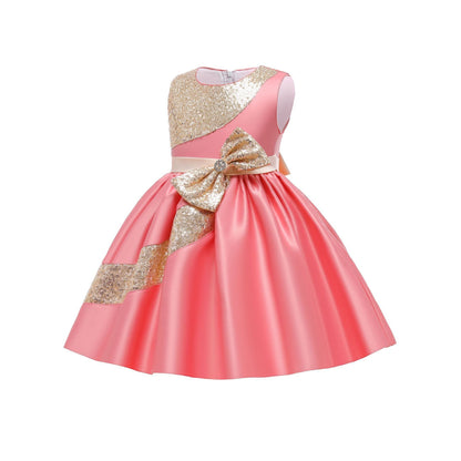 Girls Piano Performance Dress Kid Dress Flower Girl Dress-shopluxelook.store