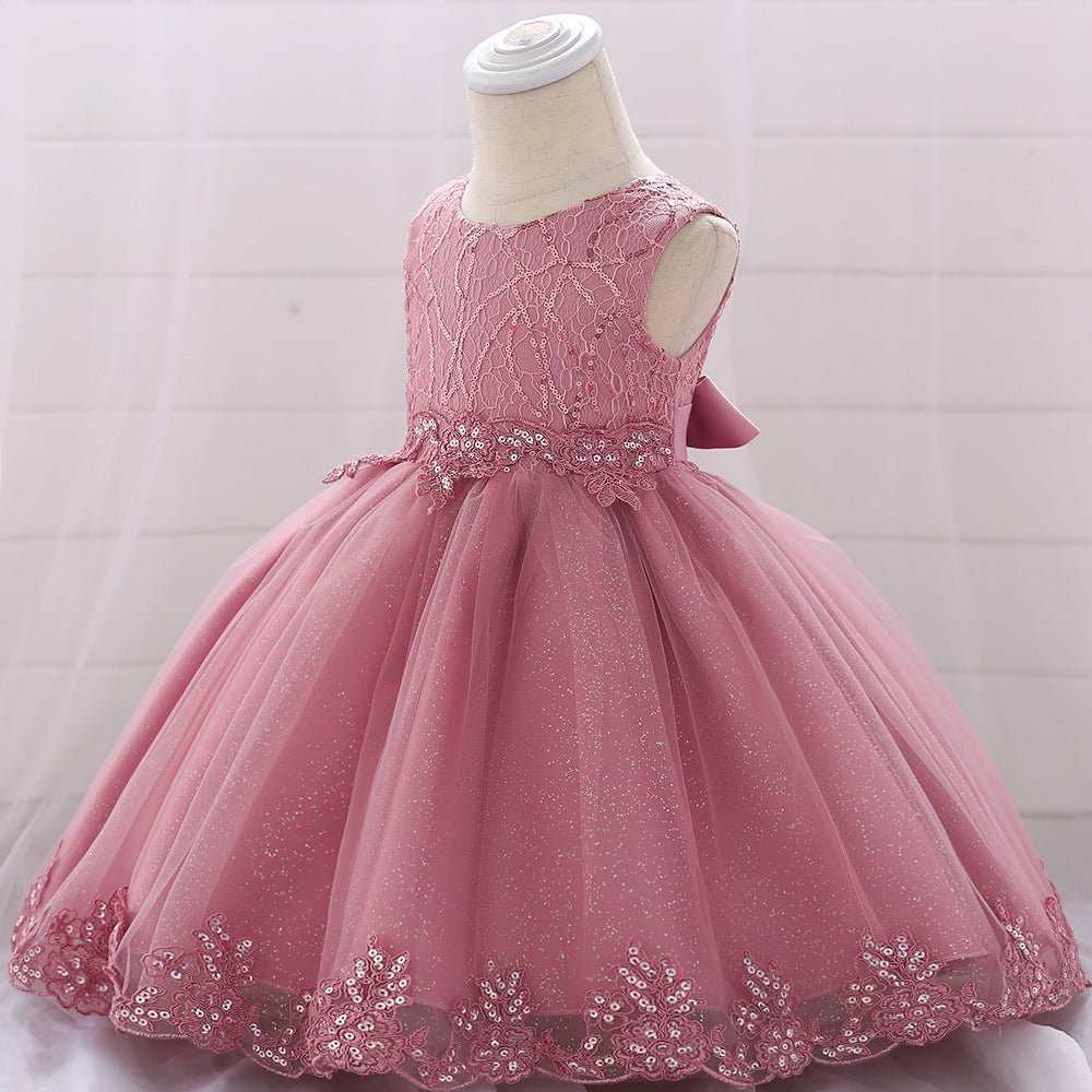 girls princess dress-Girls princess dress dress baby birthday party-shopluxelook.store