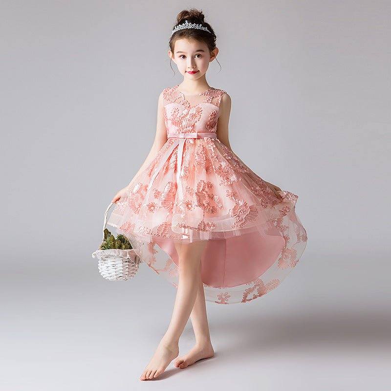 girls princess dress-Girls Princess Dress Flower Girl Wedding Dress-shopluxelook.store