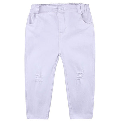 Girls' set children's ripped trousers-shopluxelook.store