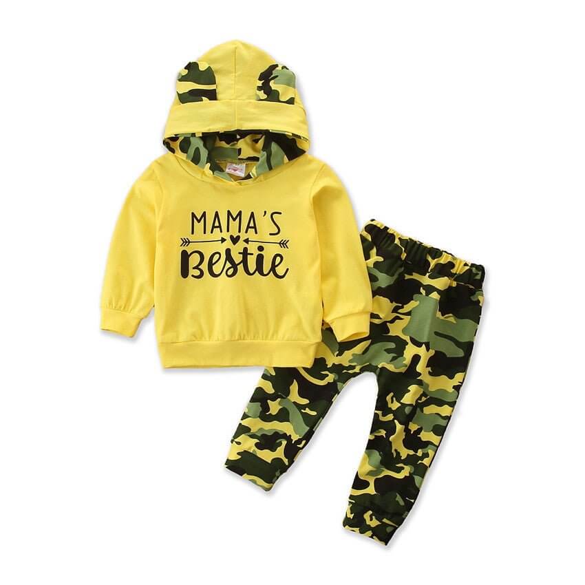 girls spring autumn hooded sweater suit camouflage-Girls Spring And Autumn Hooded Sweater Small Suit Ins Type Female Baby Camouflage 2 Piece Set-shopluxelook.store