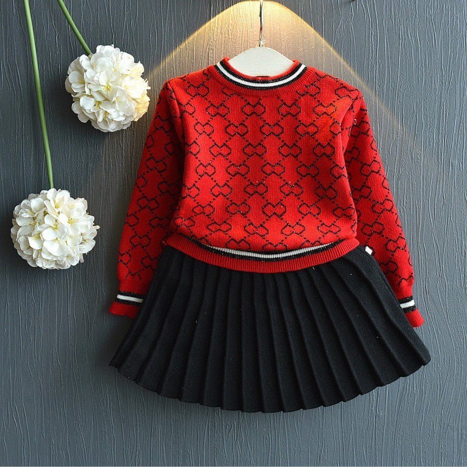 girls suit sweater-Girls' Suit All-match Sweater Knit Sweater-shopluxelook.store