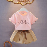 Girls suit new casual foreign summer dress trendy tide clothes cotton children&