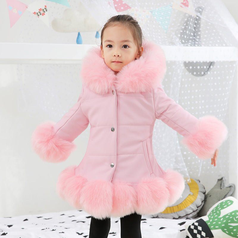 girls winter jacket-Girls Winter Mid Length Padded Jacket-shopluxelook.store