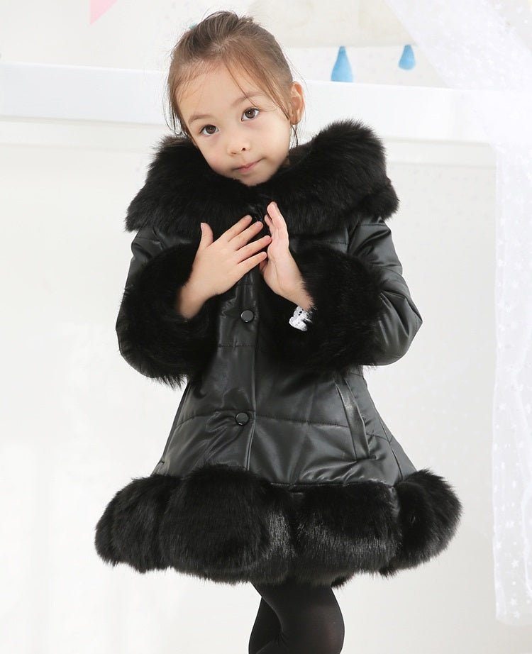 girls winter jacket-Girls Winter Mid Length Padded Jacket-shopluxelook.store