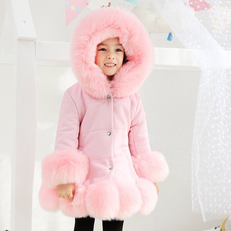 girls winter jacket-Girls Winter Mid Length Padded Jacket-shopluxelook.store