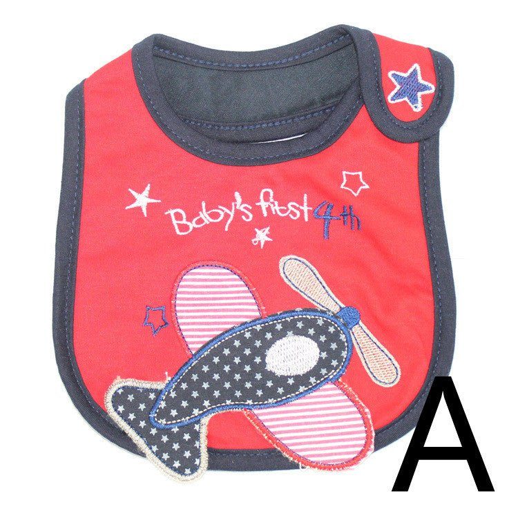 infant bib-Infant Bib Children's Cotton Three-layer Waterproof Bib Baby Bib Saliva Towel-shopluxelook.store