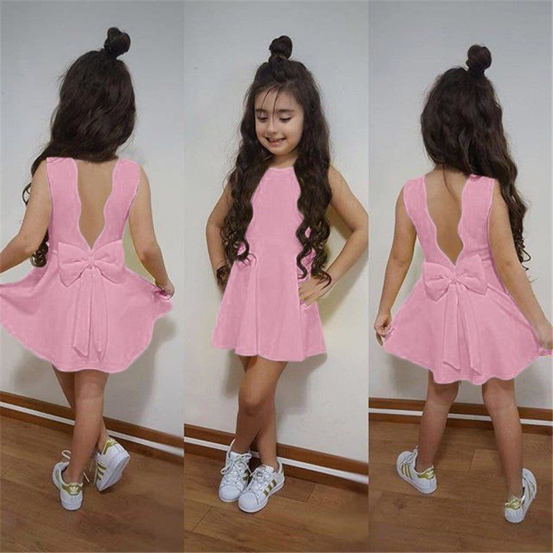 kids clothes dress-Kids Clothes Dress Baby Sleeveless Girl Clothing Years-shopluxelook.store