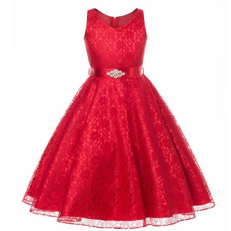 kids girls dress-Kids girls dress children Costume Girls Dress Lace Dress Tong Wholesale-shopluxelook.store