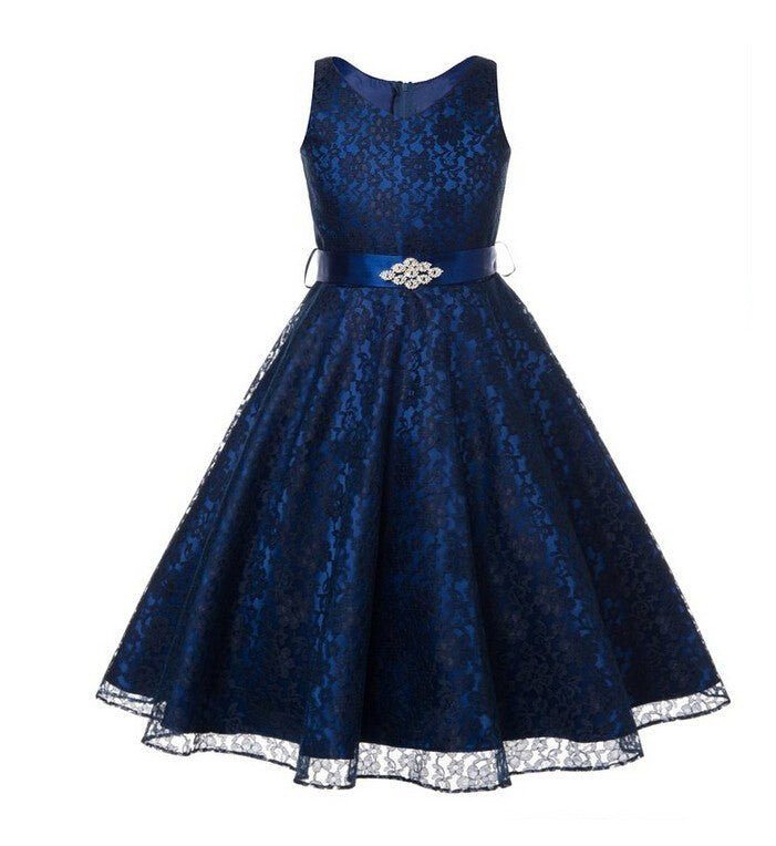 kids girls dress-Kids girls dress children Costume Girls Dress Lace Dress Tong Wholesale-shopluxelook.store