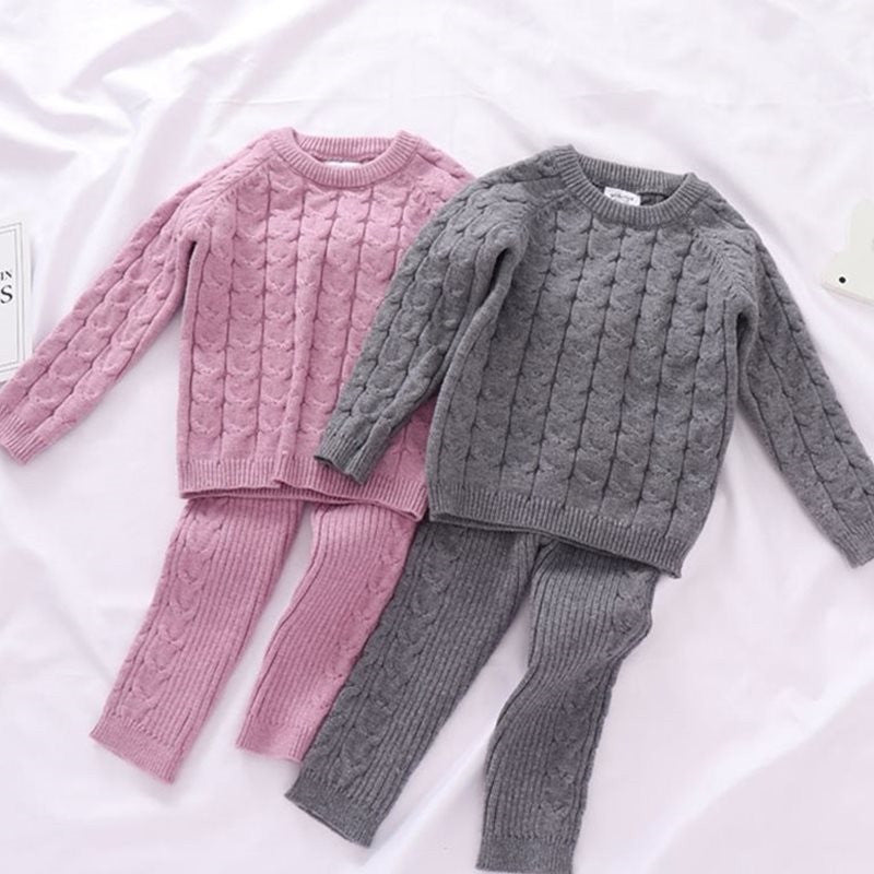 kids sweaters-Kids Sweaters Baby Boy Girl Winter knit Sweater Pants-shopluxelook.store