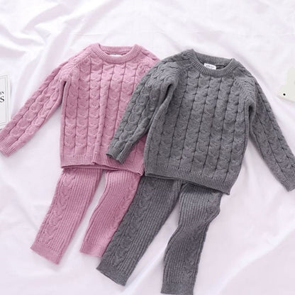 Kids Sweaters Baby Boy Girl Winter knit Sweater Pants-shopluxelook.store