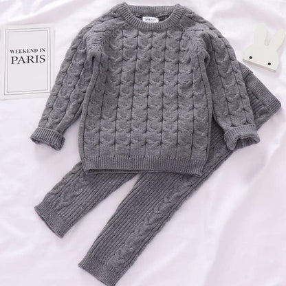 Kids Sweaters Baby Boy Girl Winter knit Sweater Pants-shopluxelook.store