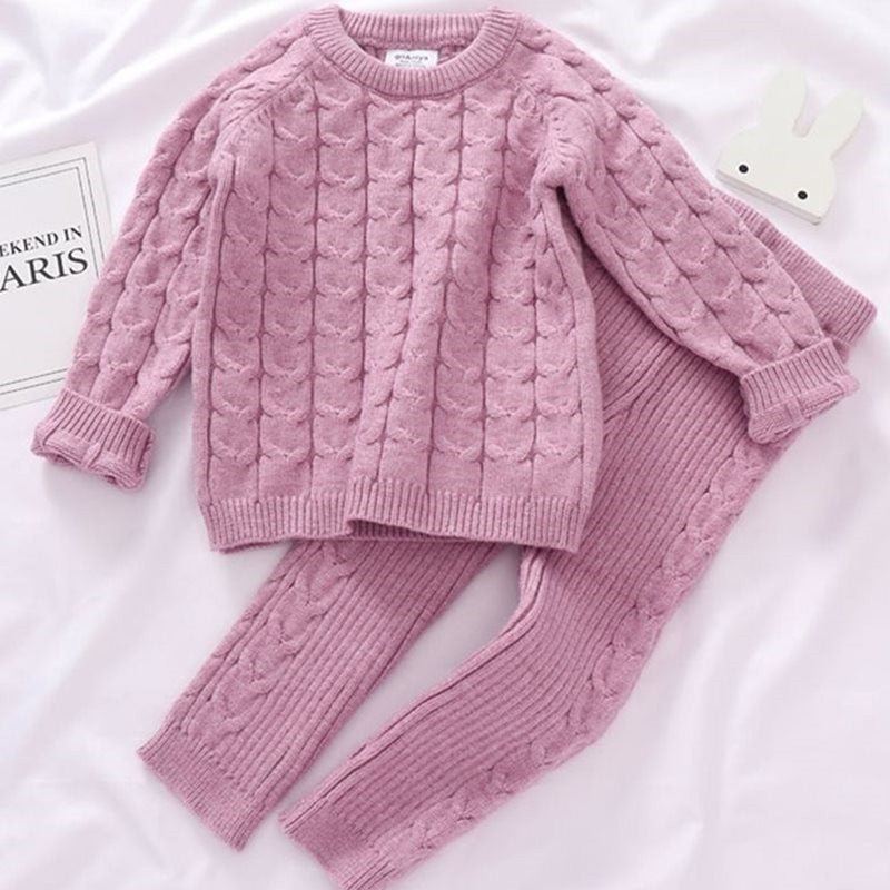 Kids Sweaters Baby Boy Girl Winter knit Sweater Pants - Luxury 0 by Shop Luxe Look