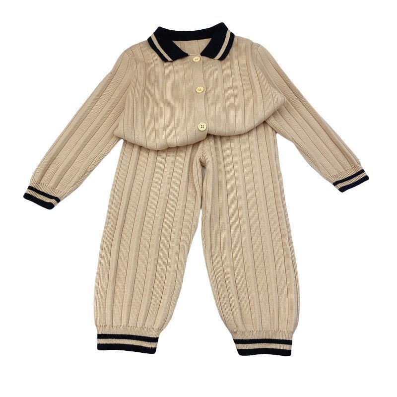 knitted two piece girls sweater childrens suit-Knitted Two-piece Girl's Sweater Children's Suit-shopluxelook.store