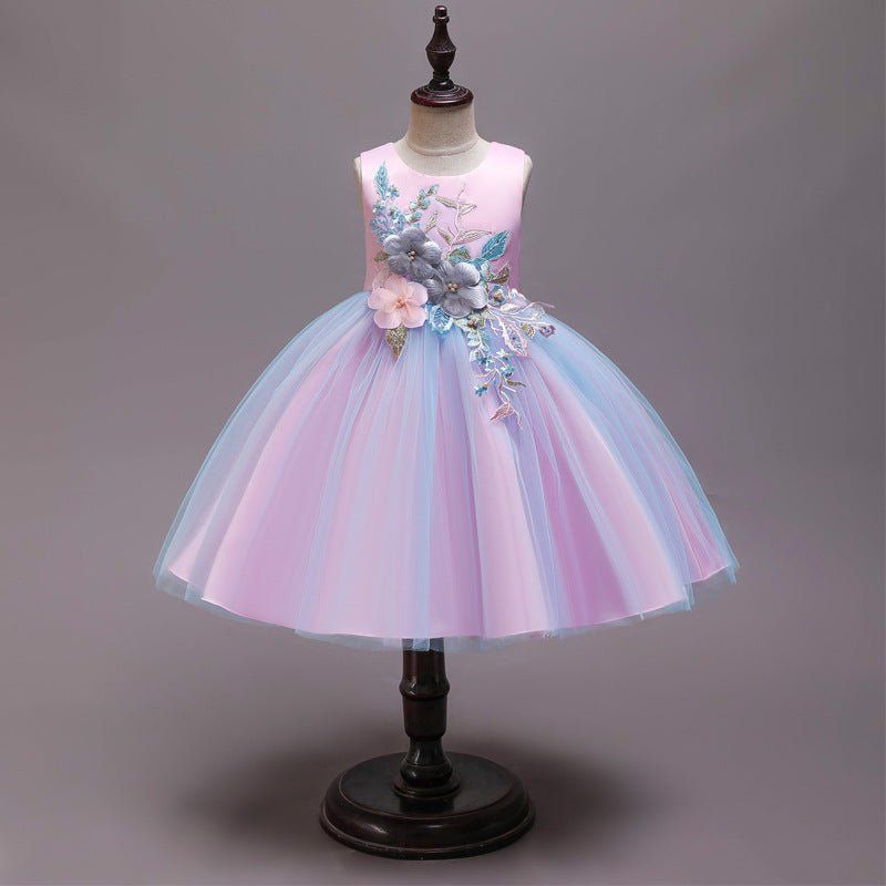 Little Girl Princess Skirt Puffy Gauze Dress - Luxury 0 by Shop Luxe Look