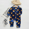 Long sleeve ice silk bear pajamas set for boys and girls - Luxury 0 by Shop Luxe Look