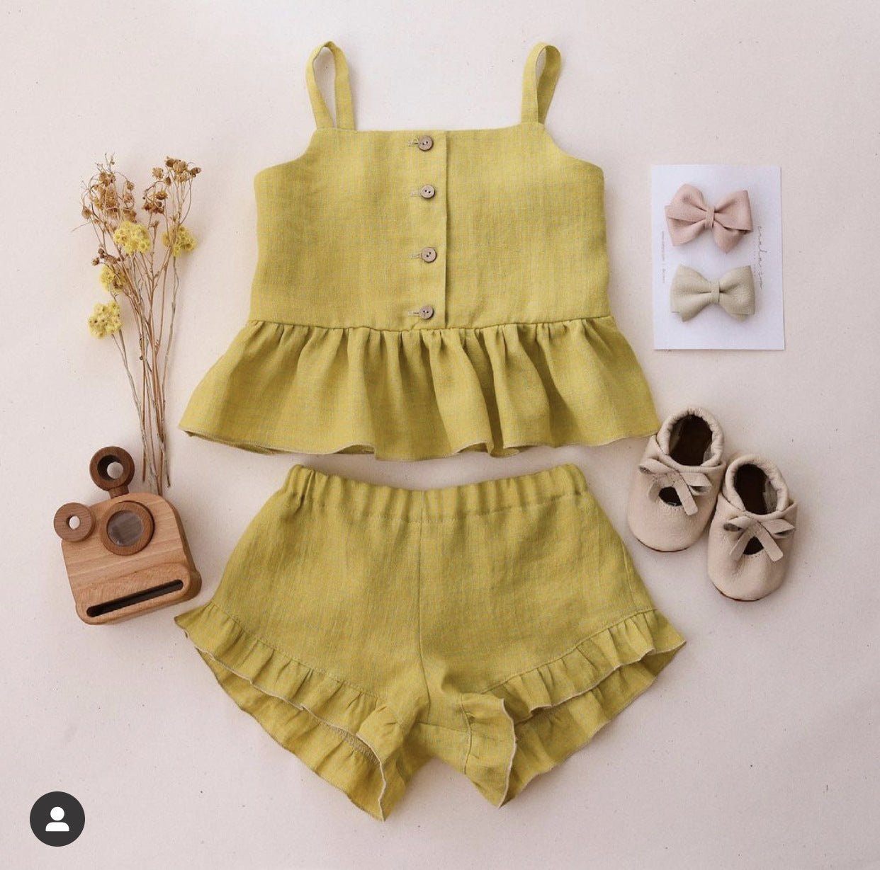 baby suit-Ma Female Baby Suit Summer Sling Top Four-corner Ruffled Shorts Girls Two-piece Infant Clothing-shopluxelook.store