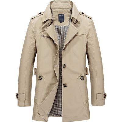 Men's casual jacket mid-length trench coat-shopluxelook.store