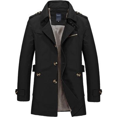 Men's casual jacket mid-length trench coat-shopluxelook.store