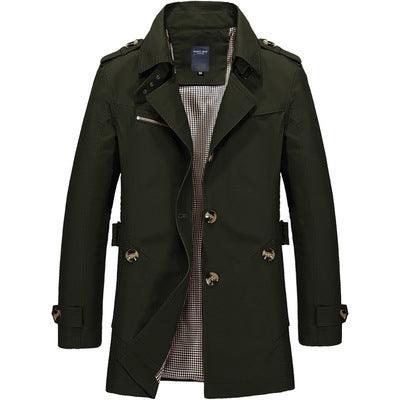 Men's casual jacket mid-length trench coat-shopluxelook.store