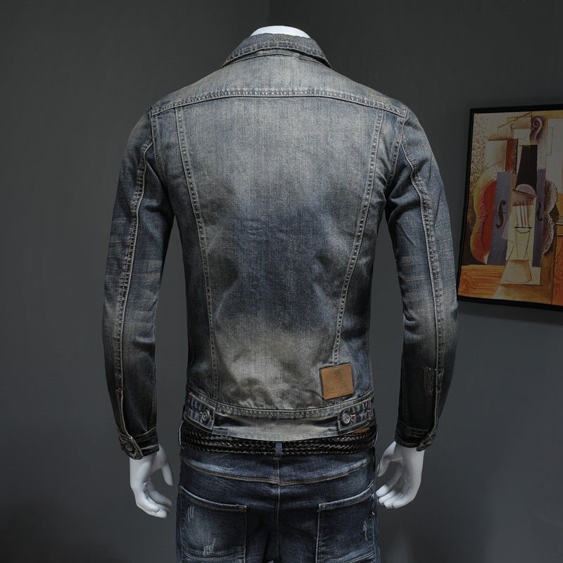 mens denim jacket plus size-Men's Denim Jacket Plus Size Denim Jacket-shopluxelook.store